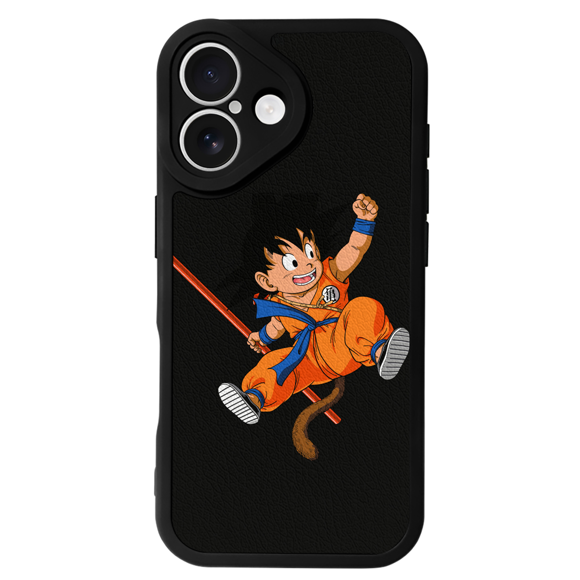 （画像用） ドラゴンボール 孫悟空（そん ごくう）Son Goku カカロット DRAGON BALL Kakarotto 【iPhone 16シリーズ対応】シリコンスマホケース（レザー調） 材質：シリコン